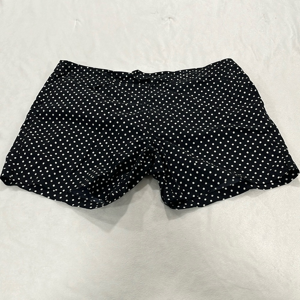J.Crew Polka Dot Swim Trunks Men’s Size 38 Black White Quick Dry Mesh Lined